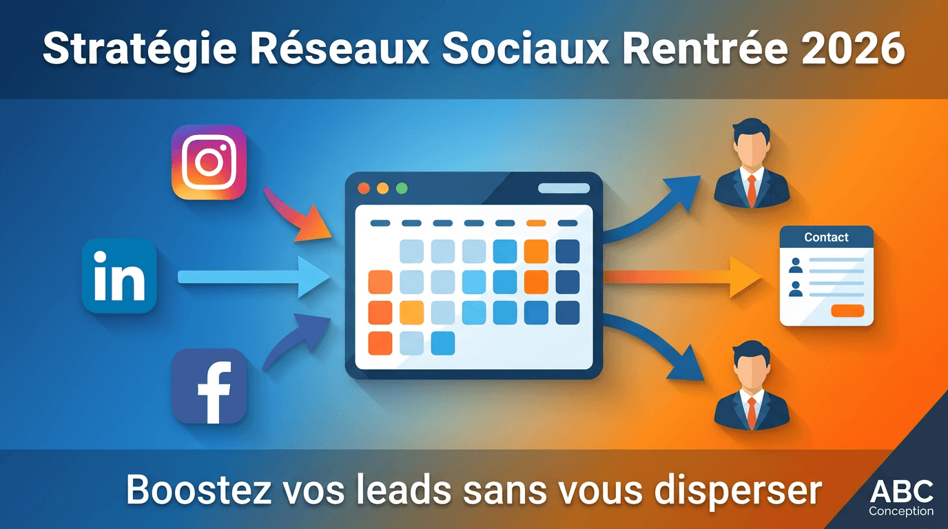 Planifiez contenus et pubs réseaux sociaux pour rentrée 2026 : générer leads sans dispersion. Calendrier, objectifs, budget pour TPE/PME françaises.